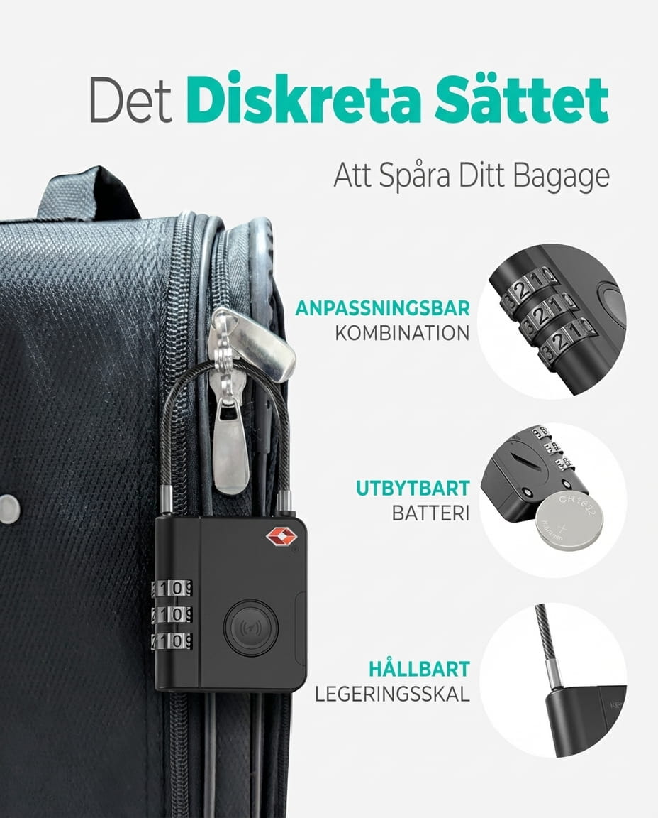 Evolto™ SpårLås – Smart Bagagelås med Apple Find My - Evolto