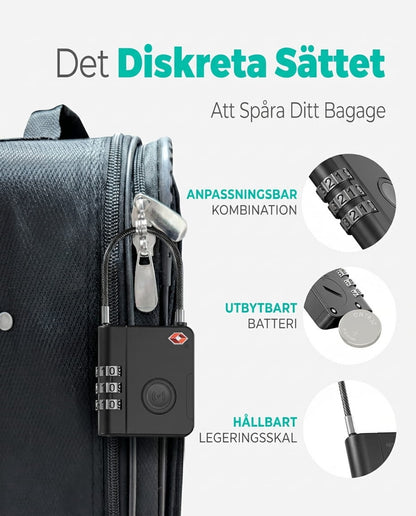 Evolto™ SpårLås – Smart Bagagelås med Apple Find My - Evolto