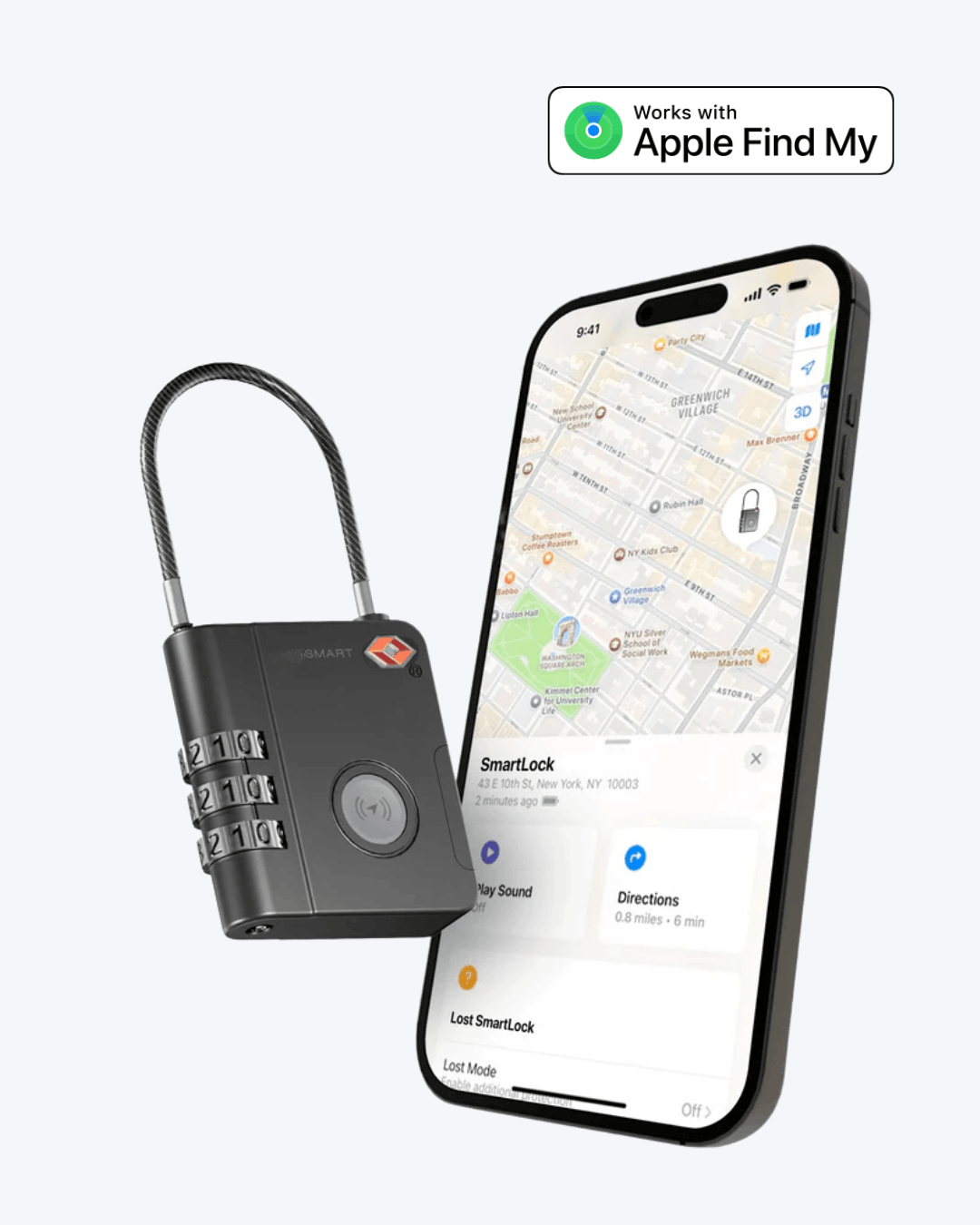 Evolto™ SpårLås – Smart Bagagelås med Apple Find My - Evolto