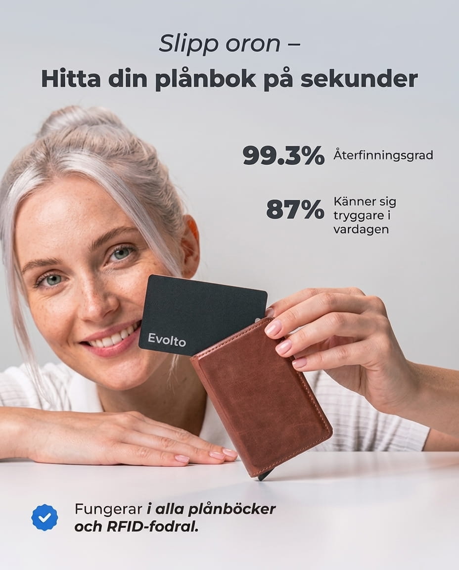 Evolto™ Spårningskort / Tracking Card – För iPhone & Android - Evolto